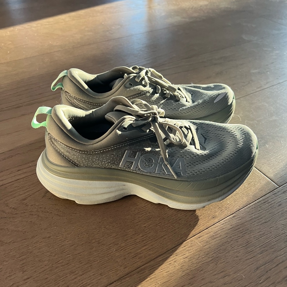 Hoka One olive Sneakers